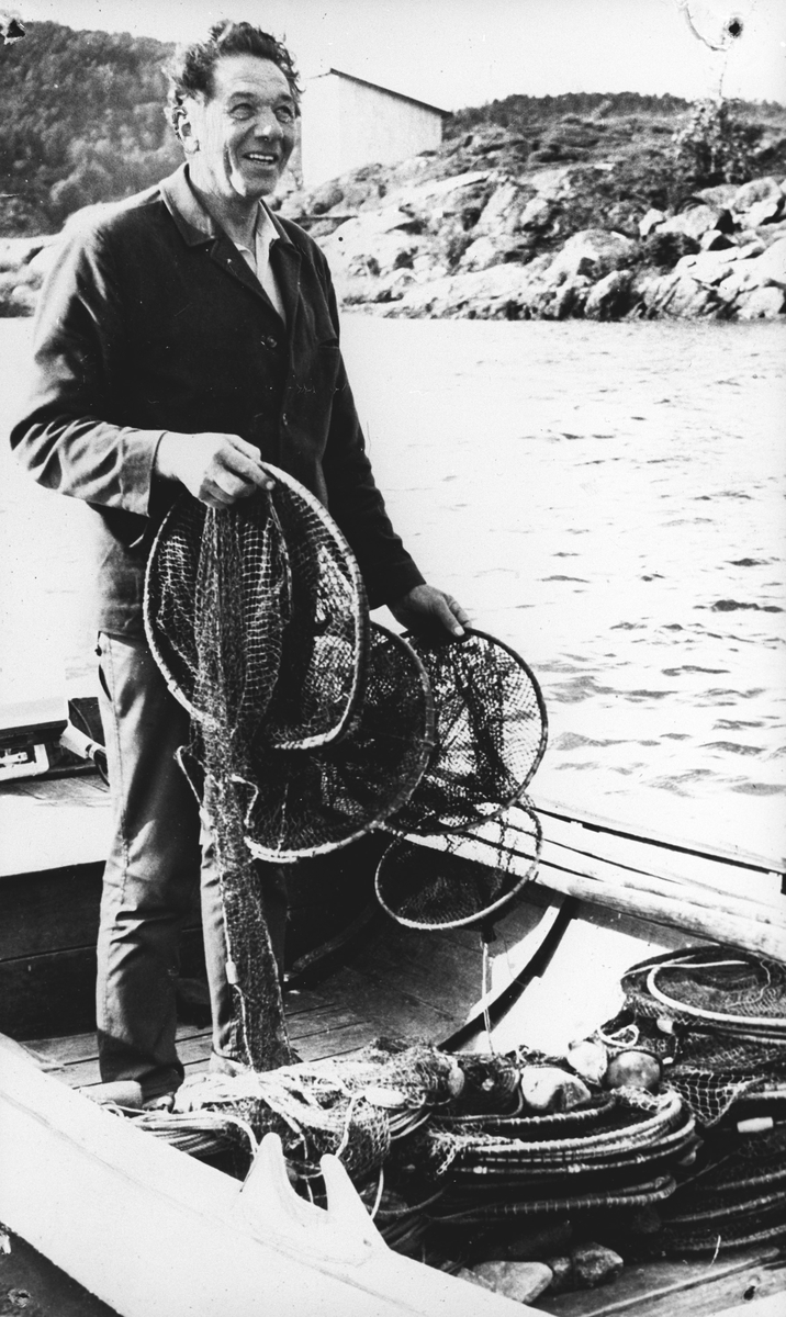 William Karlsen med fiskeutstyr.