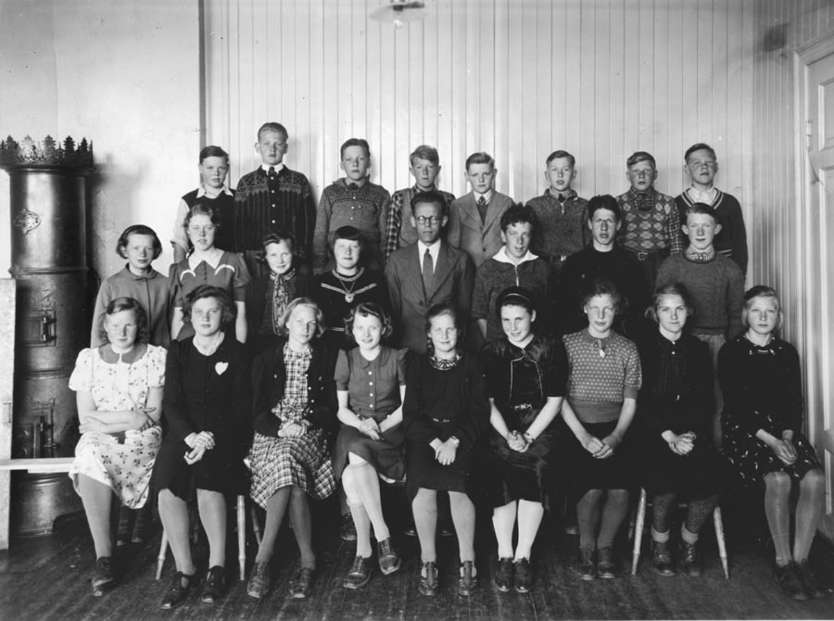 Skolebilde, Kontra skole 1939, 7. klasse.