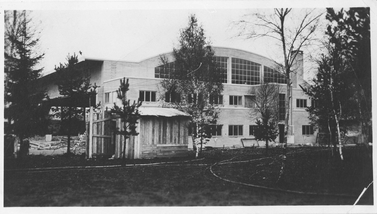Ny hangar bygget på Kjeller i 1938/1939.