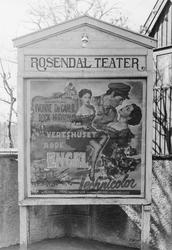 Reklameplakat ved Rosendal kino