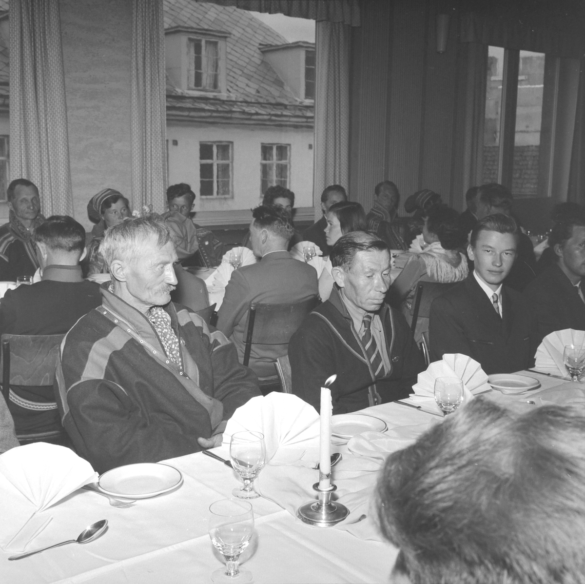 Samenes festmiddag i Folket Hus  i forbindelse med landsmøtet i Trondheim 1957