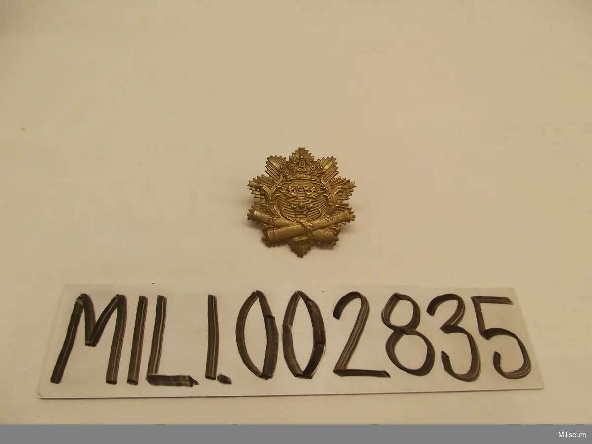 Emblem till hatt m/1903 för manskap Positionsartilleriregementet A 9