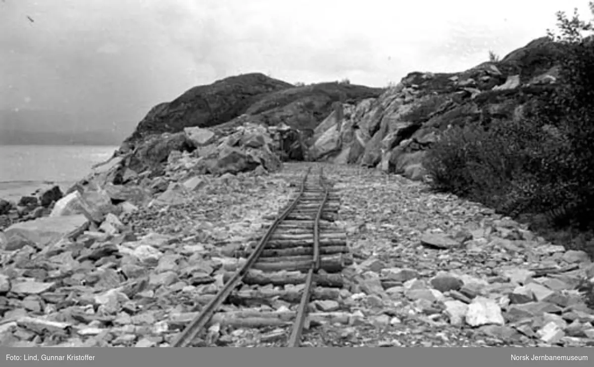 Nordlandsbaneanlegget : linjeparti ved Gamøyra