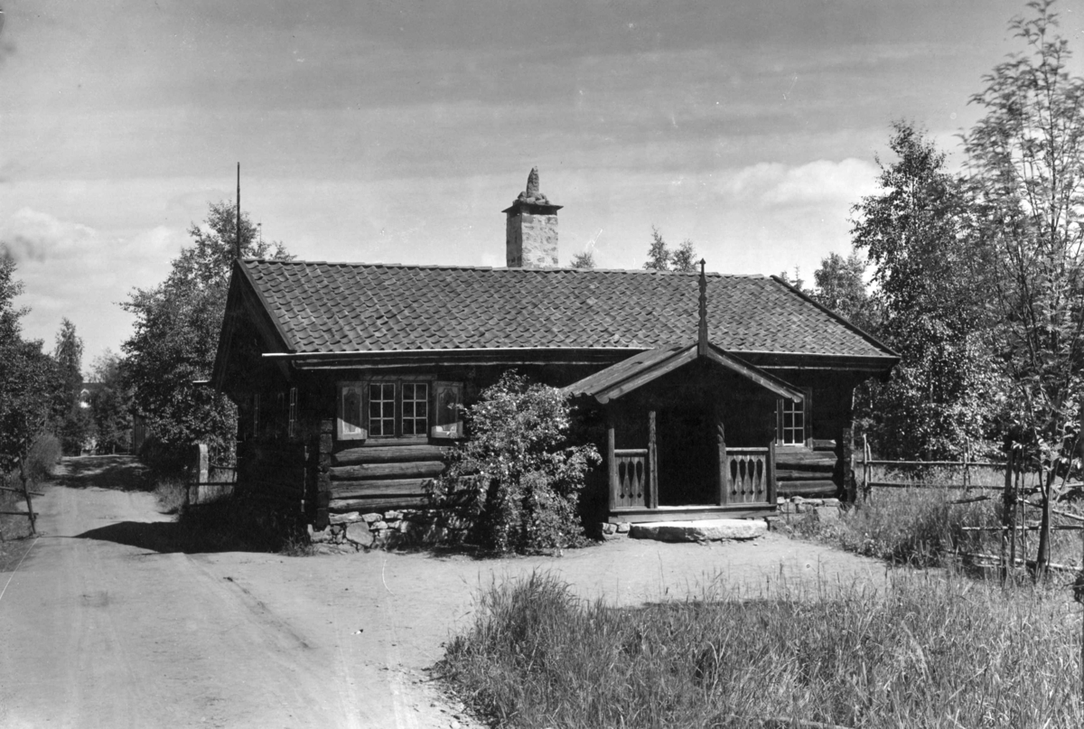 Stue fra Gulsvik, Flå, Hallingdal. Fotografert på Norsk folkemuseum, 1925.