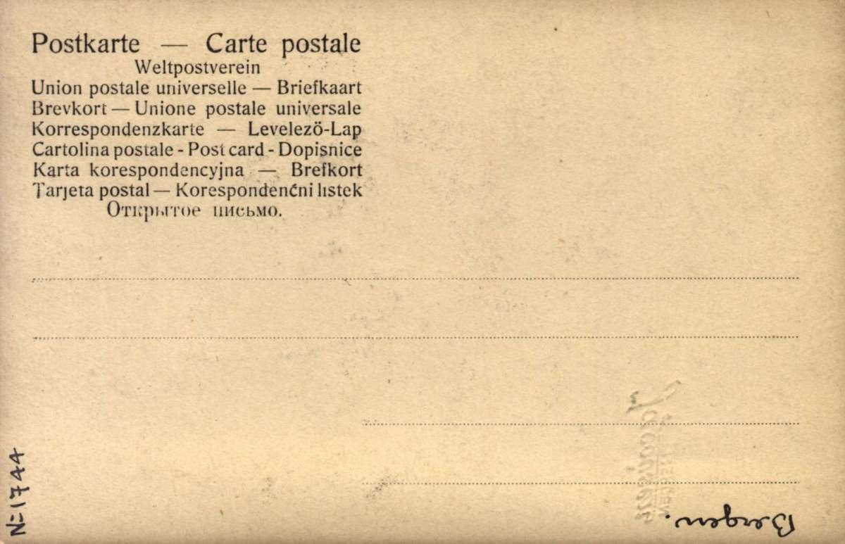 Postkort. Folkemengde i Bergen. Frigjøringen.07.06.1905.